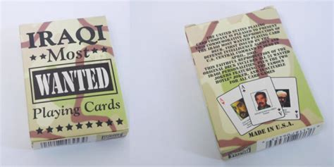 What The 'Most Wanted Iraqis' Deck Of Cards Can Teach Us .